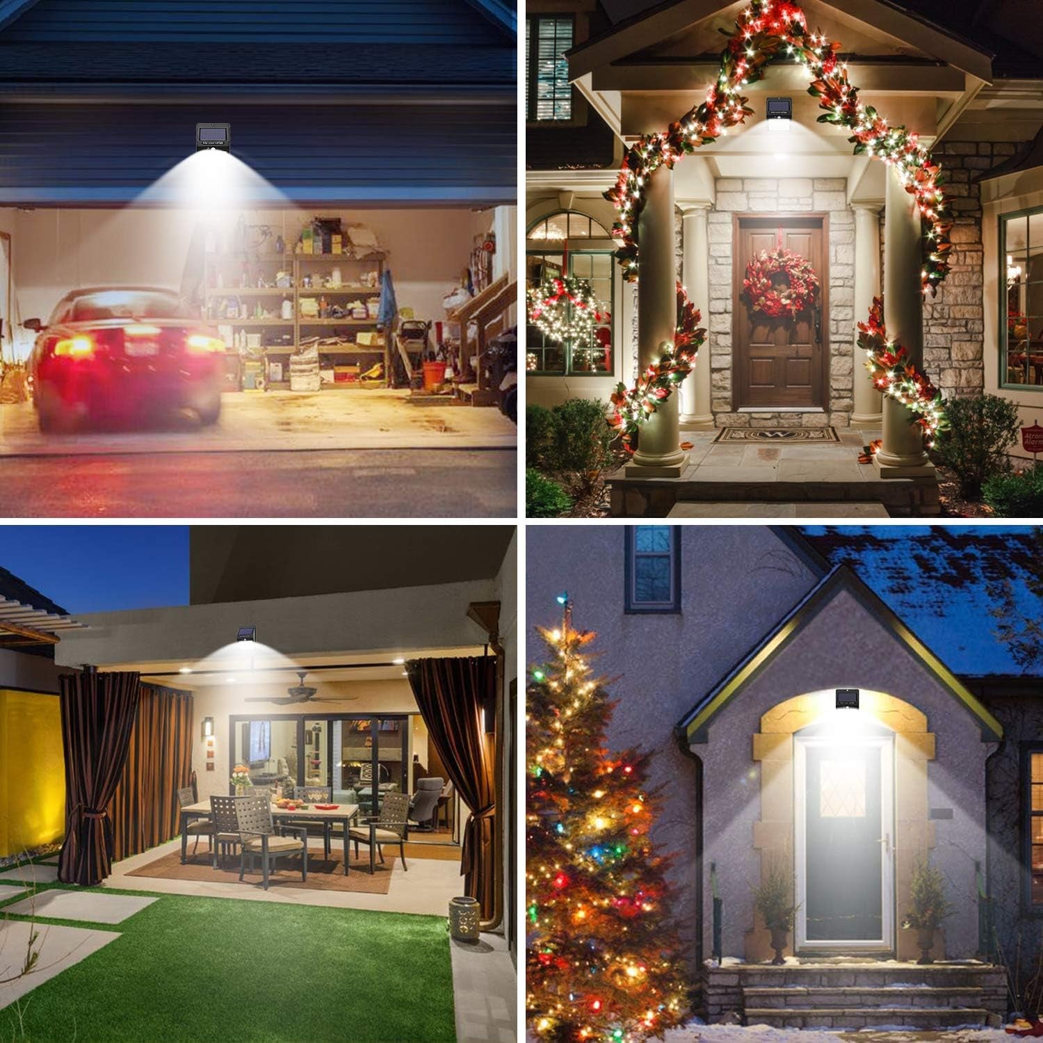6 Pack Outdoor Solar Motion Lights - 3 Modes/100Led Wireless, IP65 Waterproof Solar Security Lights with Motion Sensor for Front Door, Backyard, Garage, Deck