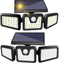 Solar Lights Outdoor, FURANDE Solar Motion Sensor Light Outdoor IP65 Waterproof 270° Wide Illumination 3 Adjustable Heads 70 LED Security Flood Light for Yard Patio Garage Entryway Front Door